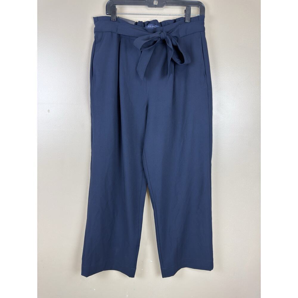 Tommy Hilfiger Women’s Joliet Wide Leg Pants High-Rise Size M, Navy Blue NWT